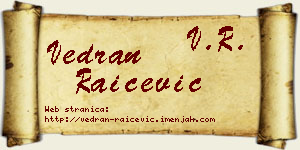 Vedran Raičević vizit kartica